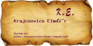 Krajcsovics Elmár névjegykártya